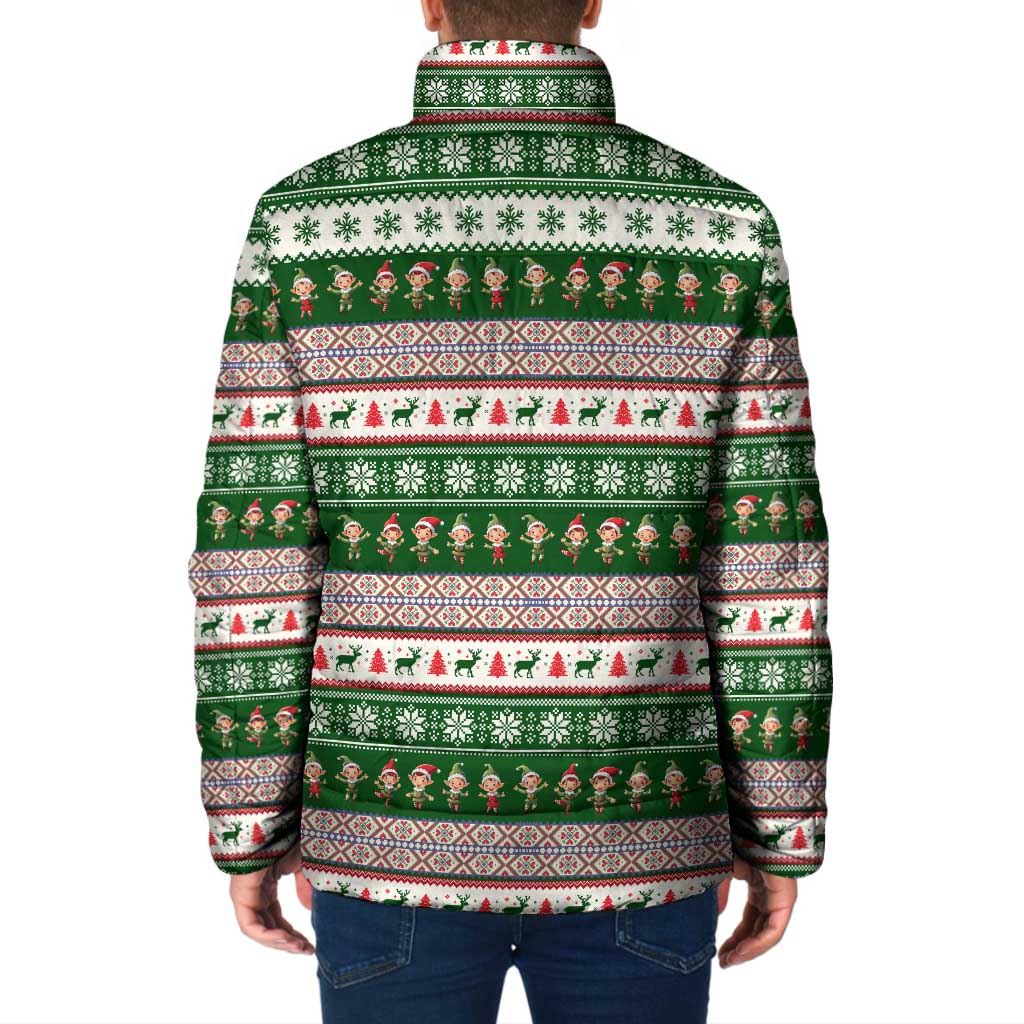No Coffee No Workee Christmas Design Padded Jacket Xmas Holiday Patterns - Wonder Print Shop