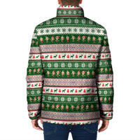 No Coffee No Workee Christmas Design Padded Jacket Xmas Holiday Patterns - Wonder Print Shop