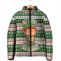 No Coffee No Workee Christmas Design Padded Jacket Xmas Holiday Patterns - Wonder Print Shop