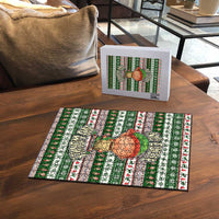 No Coffee No Workee Christmas Design Puzzle Xmas Holiday Patterns - Wonder Print Shop