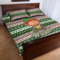 No Coffee No Workee Christmas Design Quilt Bed Set Xmas Holiday Patterns - Wonder Print Shop