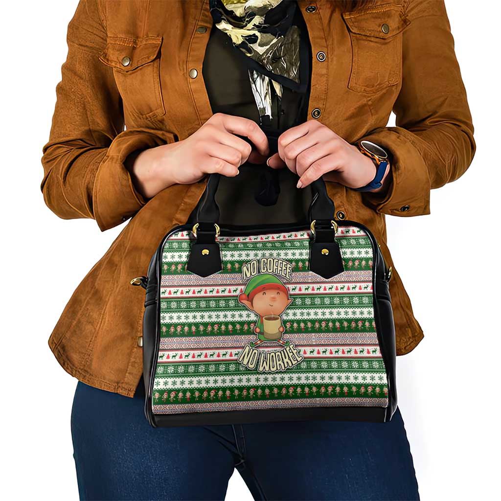 No Coffee No Workee Christmas Design Shoulder Handbag Xmas Holiday Patterns - Wonder Print Shop