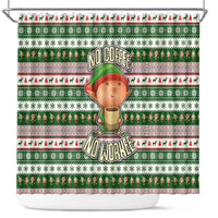 No Coffee No Workee Christmas Design Shower Curtain Xmas Holiday Patterns - Wonder Print Shop