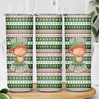 No Coffee No Workee Christmas Design Skinny Tumbler Xmas Holiday Patterns - Wonder Print Shop