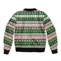 No Coffee No Workee Christmas Design Sleeve Zip Bomber Jacket Xmas Holiday Patterns - Wonder Print Shop