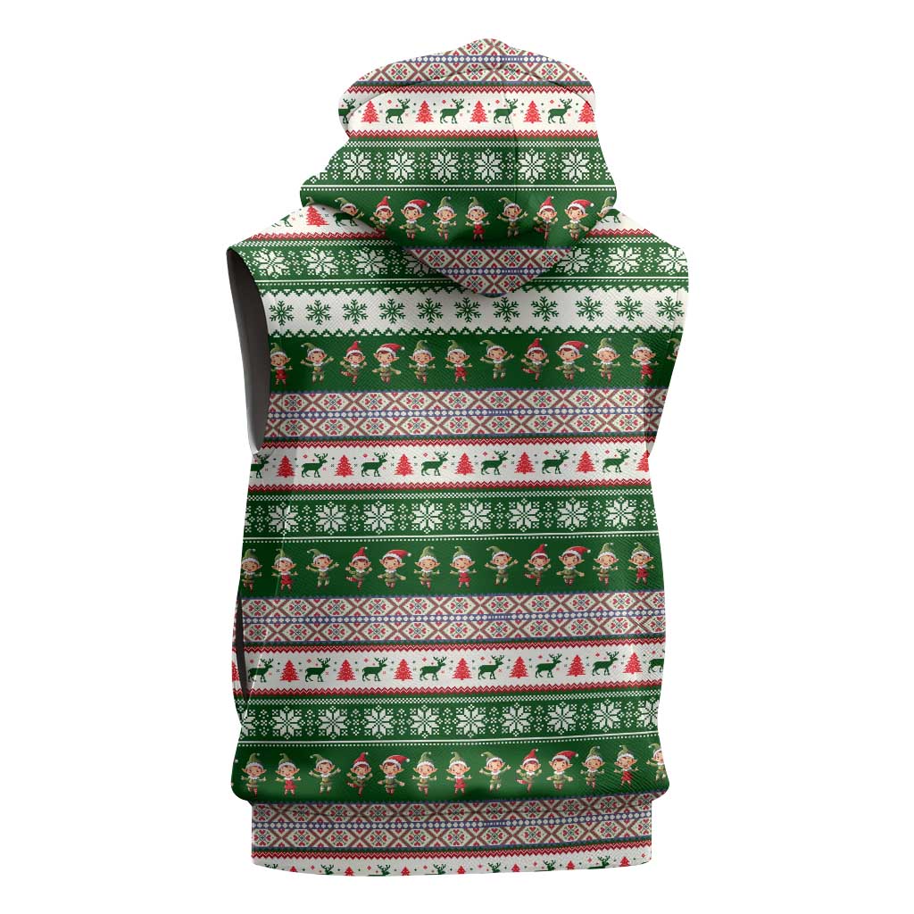 No Coffee No Workee Christmas Design Sleeveless Zip Hoodie Xmas Holiday Patterns - Wonder Print Shop