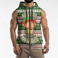 No Coffee No Workee Christmas Design Sleeveless Zip Hoodie Xmas Holiday Patterns - Wonder Print Shop
