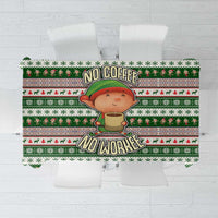 No Coffee No Workee Christmas Design Tablecloth Xmas Holiday Patterns - Wonder Print Shop