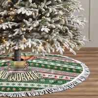 No Coffee No Workee Christmas Design Tree Skirt Xmas Holiday Patterns - Wonder Print Shop