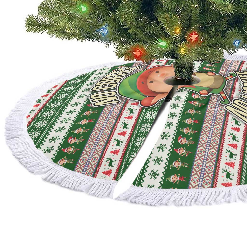 No Coffee No Workee Christmas Design Tree Skirt Xmas Holiday Patterns - Wonder Print Shop