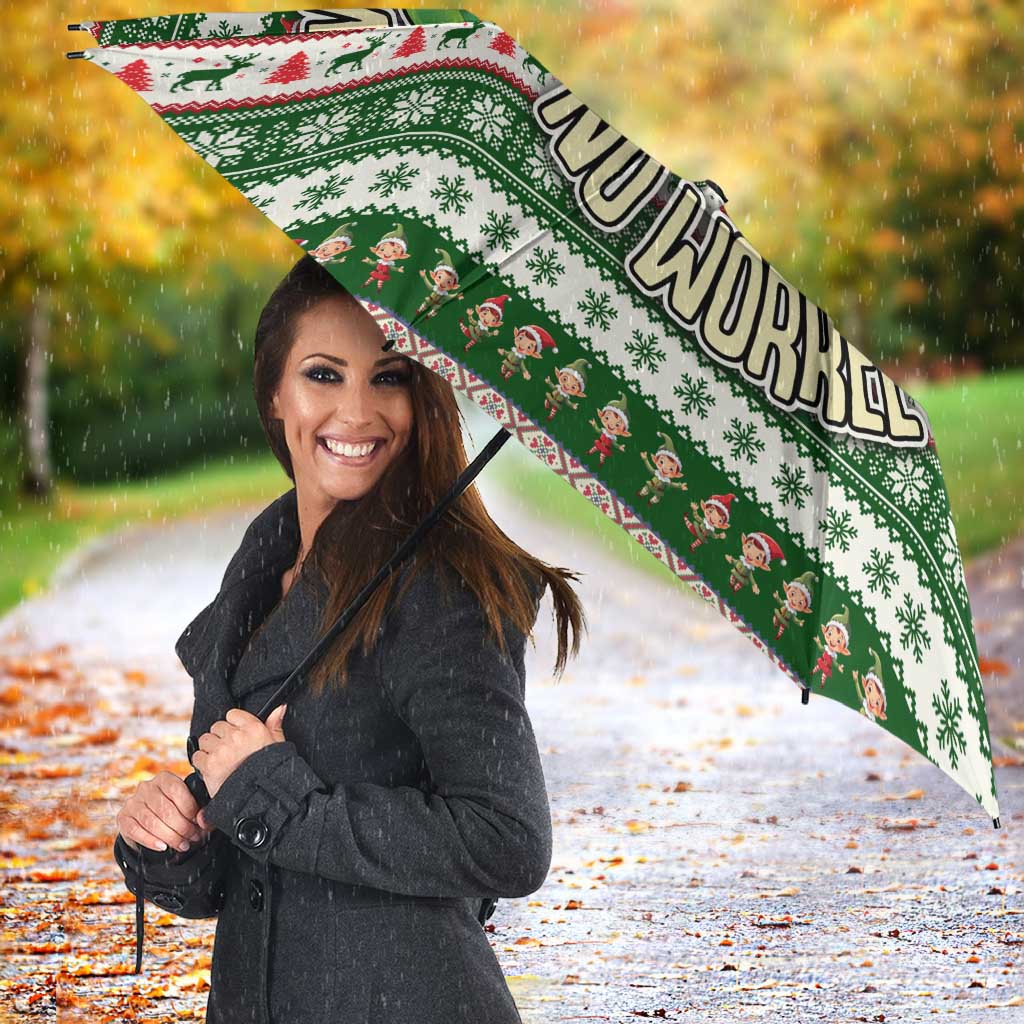 No Coffee No Workee Christmas Design Umbrella Xmas Holiday Patterns - Wonder Print Shop