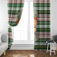 No Coffee No Workee Christmas Design Window Curtain Xmas Holiday Patterns - Wonder Print Shop