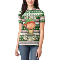 No Coffee No Workee Christmas Design Women Polo Shirt Xmas Holiday Patterns - Wonder Print Shop
