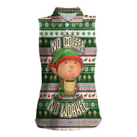 No Coffee No Workee Christmas Design Women Sleeveless Polo Shirt Xmas Holiday Patterns - Wonder Print Shop