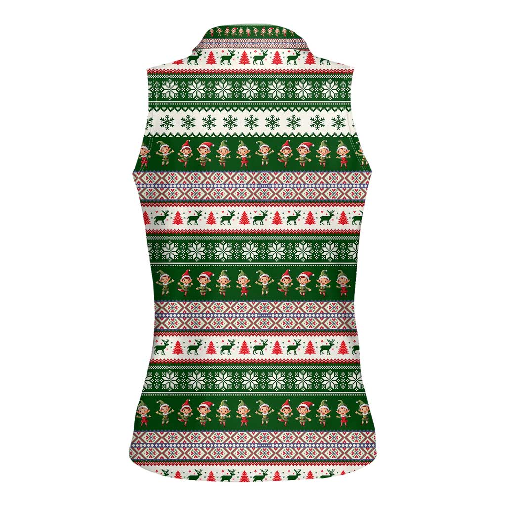 No Coffee No Workee Christmas Design Women Sleeveless Polo Shirt Xmas Holiday Patterns - Wonder Print Shop