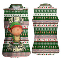 No Coffee No Workee Christmas Design Women Sleeveless Polo Shirt Xmas Holiday Patterns - Wonder Print Shop