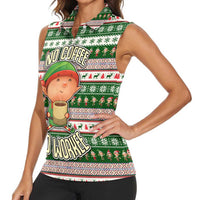 No Coffee No Workee Christmas Design Women Sleeveless Polo Shirt Xmas Holiday Patterns - Wonder Print Shop