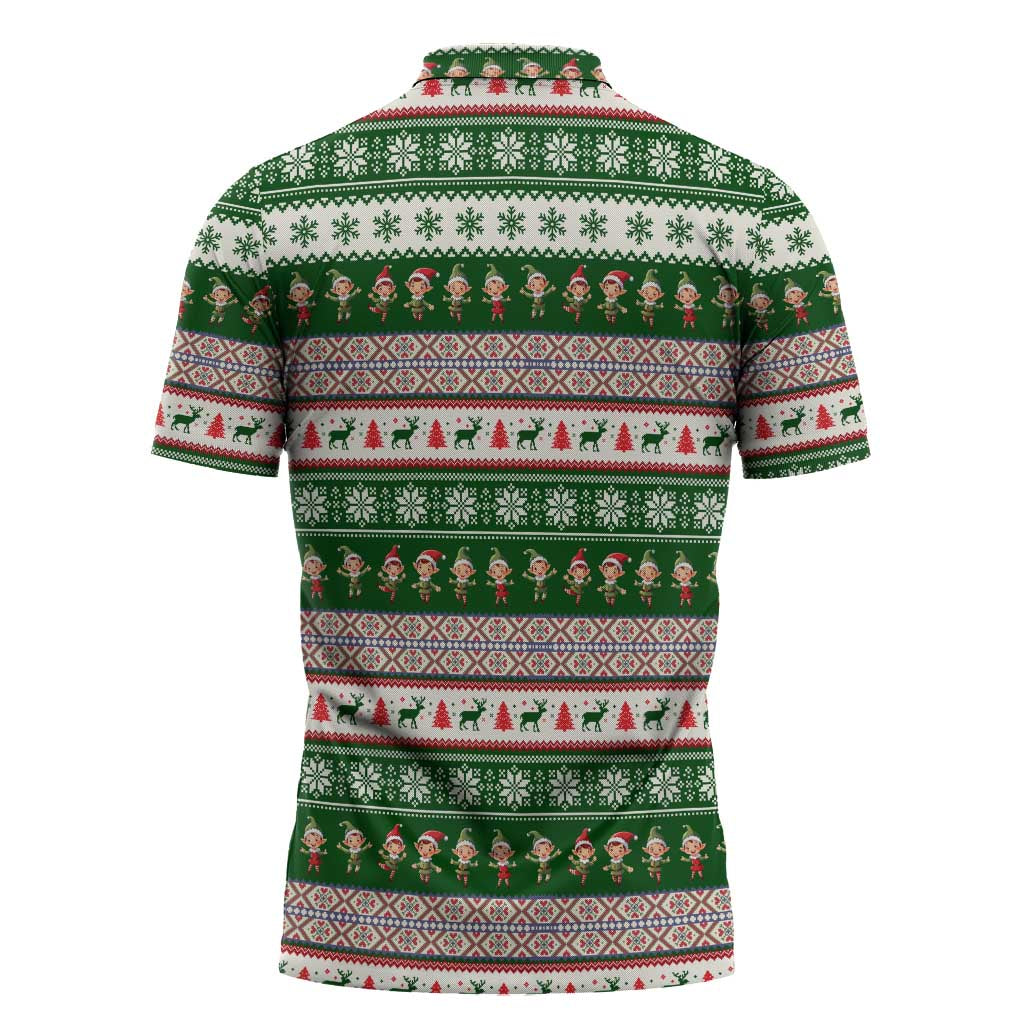 No Coffee No Workee Christmas Design Zipper Polo Shirt Xmas Holiday Patterns - Wonder Print Shop
