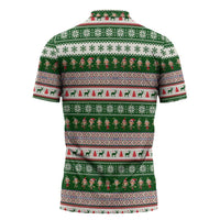No Coffee No Workee Christmas Design Zipper Polo Shirt Xmas Holiday Patterns - Wonder Print Shop