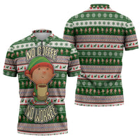No Coffee No Workee Christmas Design Zipper Polo Shirt Xmas Holiday Patterns - Wonder Print Shop