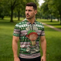 No Coffee No Workee Christmas Design Zipper Polo Shirt Xmas Holiday Patterns - Wonder Print Shop
