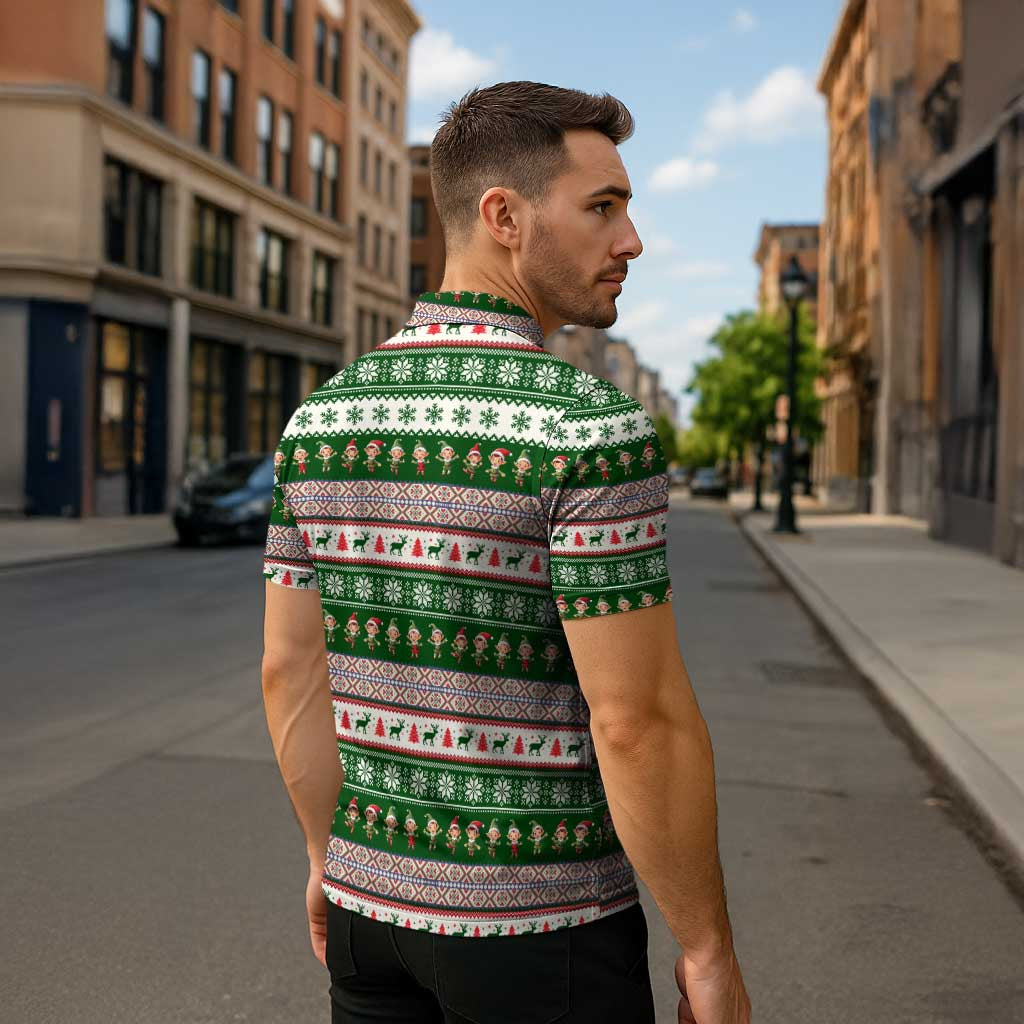No Coffee No Workee Christmas Design Zipper Polo Shirt Xmas Holiday Patterns - Wonder Print Shop