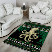 Octopus Cool Christmas Design Area Rug Xmas Holiday Patterns - Wonder Print Shop