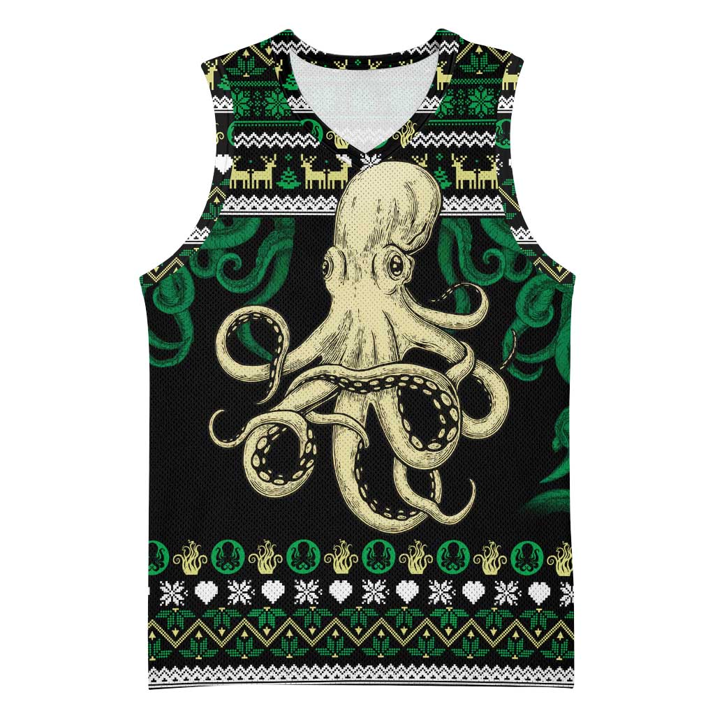 Octopus Cool Christmas Design Basketball Jersey Xmas Holiday Patterns - Wonder Print Shop