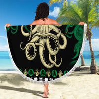 Octopus Cool Christmas Design Beach Blanket Xmas Holiday Patterns - Wonder Print Shop