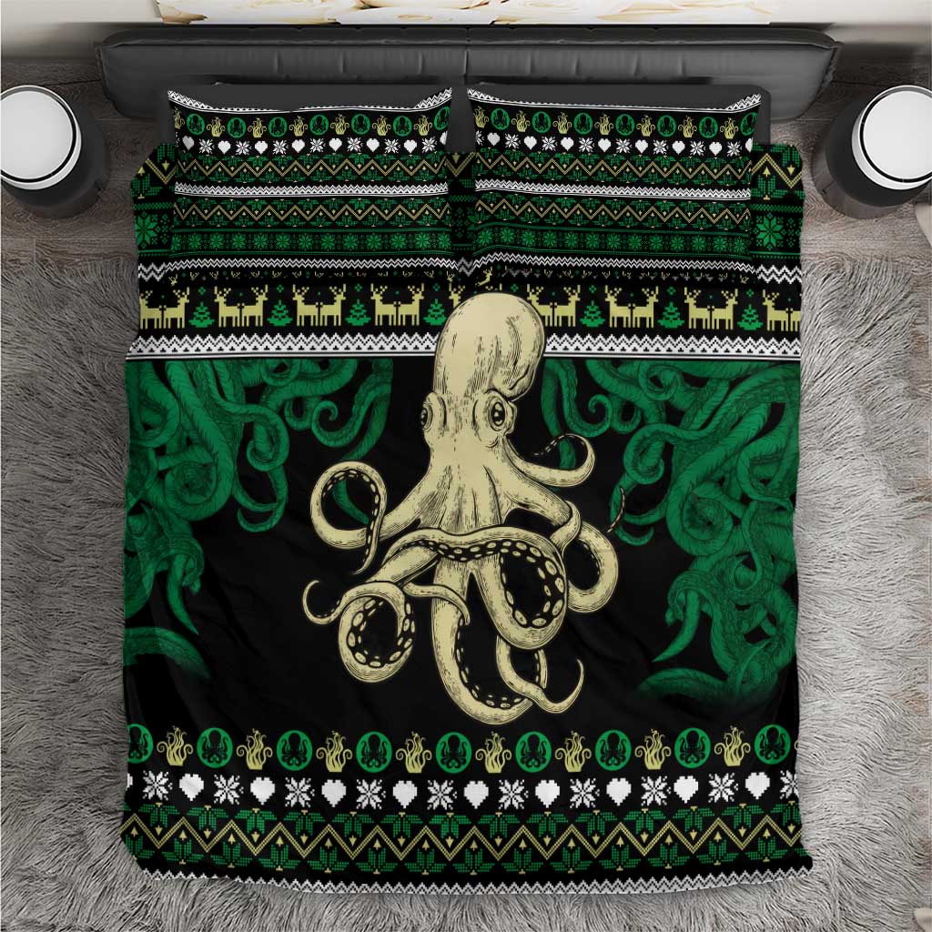 Octopus Cool Christmas Design Bedding Set Xmas Holiday Patterns - Wonder Print Shop