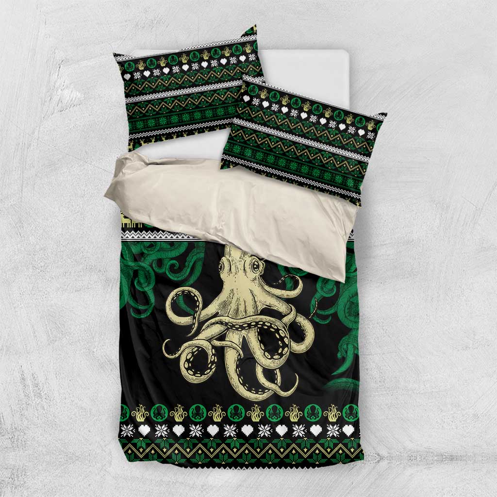 Octopus Cool Christmas Design Bedding Set Xmas Holiday Patterns - Wonder Print Shop