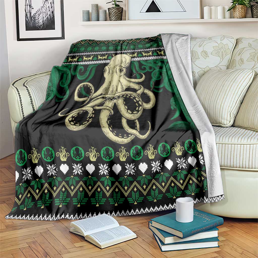 Octopus Cool Christmas Design Blanket Xmas Holiday Patterns - Wonder Print Shop