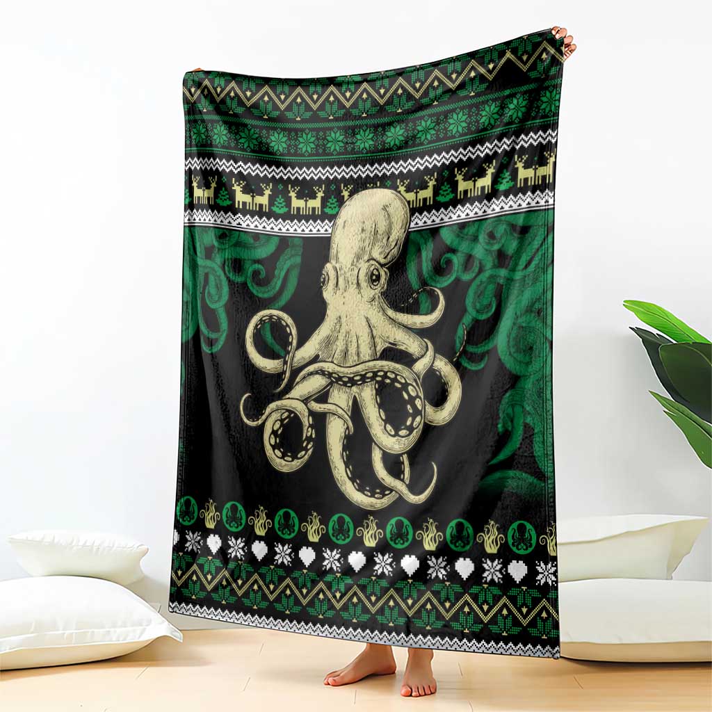 Octopus Cool Christmas Design Blanket Xmas Holiday Patterns - Wonder Print Shop