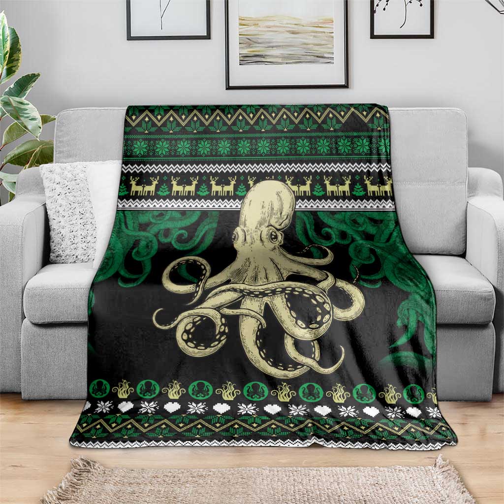 Octopus Cool Christmas Design Blanket Xmas Holiday Patterns - Wonder Print Shop