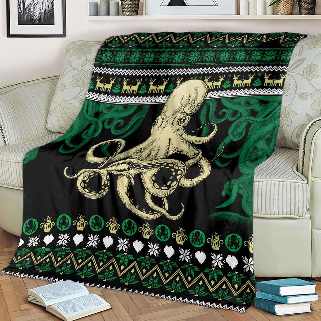 Octopus Cool Christmas Design Blanket Xmas Holiday Patterns - Wonder Print Shop