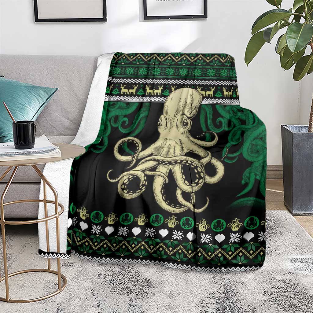 Octopus Cool Christmas Design Blanket Xmas Holiday Patterns - Wonder Print Shop