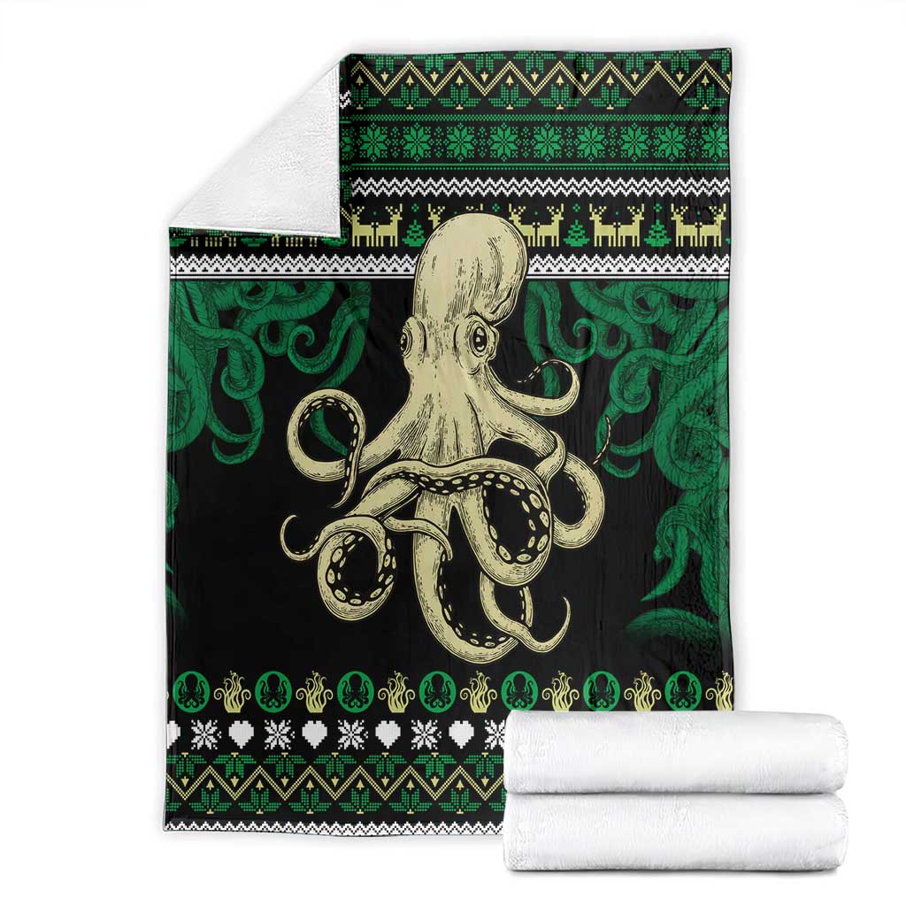 Octopus Cool Christmas Design Blanket Xmas Holiday Patterns - Wonder Print Shop