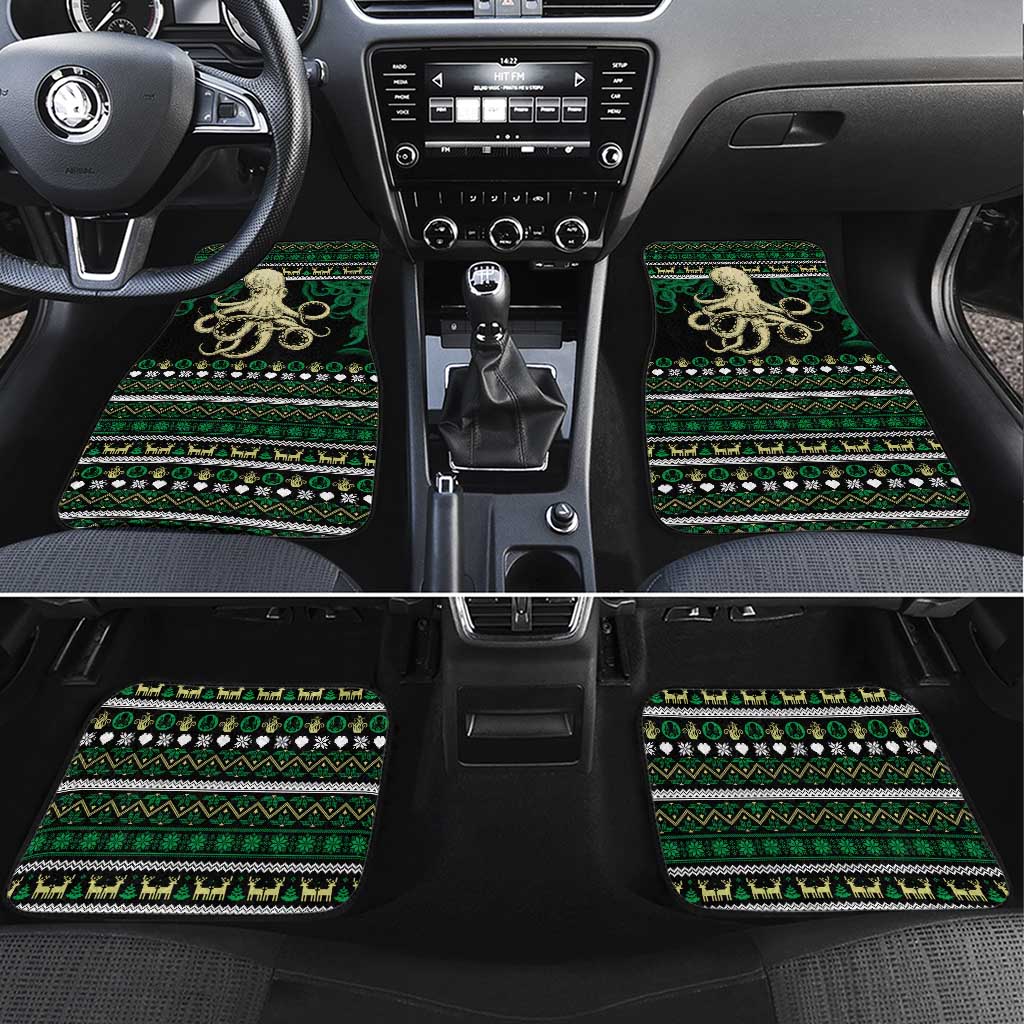 Octopus Cool Christmas Design Car Mats Xmas Holiday Patterns - Wonder Print Shop