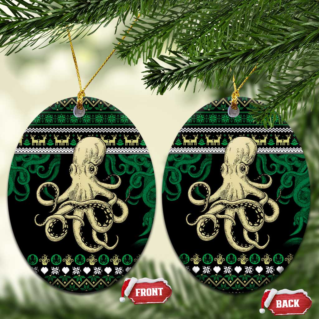 Octopus Cool Christmas Design Ceramic Ornament Xmas Holiday Patterns - Wonder Print Shop