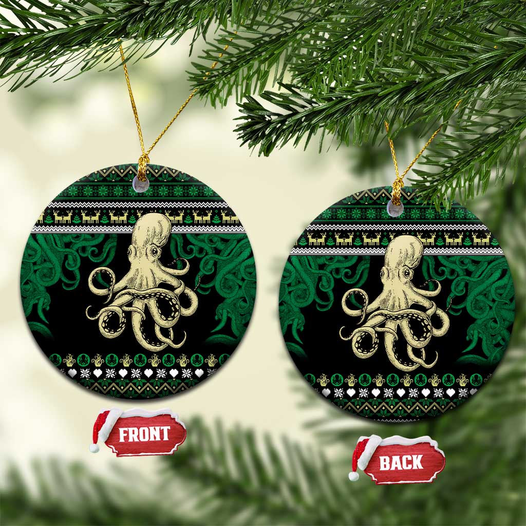 Octopus Cool Christmas Design Ceramic Ornament Xmas Holiday Patterns - Wonder Print Shop