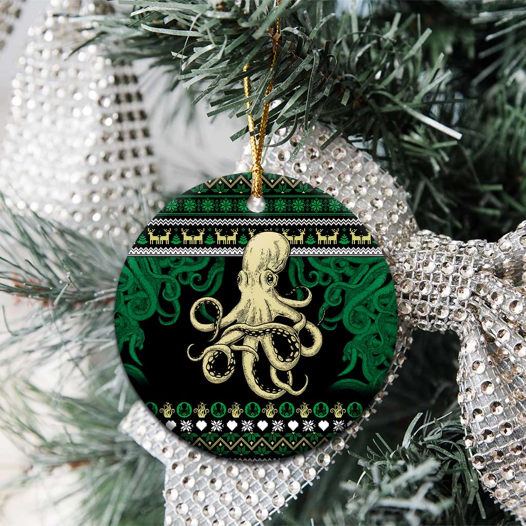 Octopus Cool Christmas Design Ceramic Ornament Xmas Holiday Patterns - Wonder Print Shop