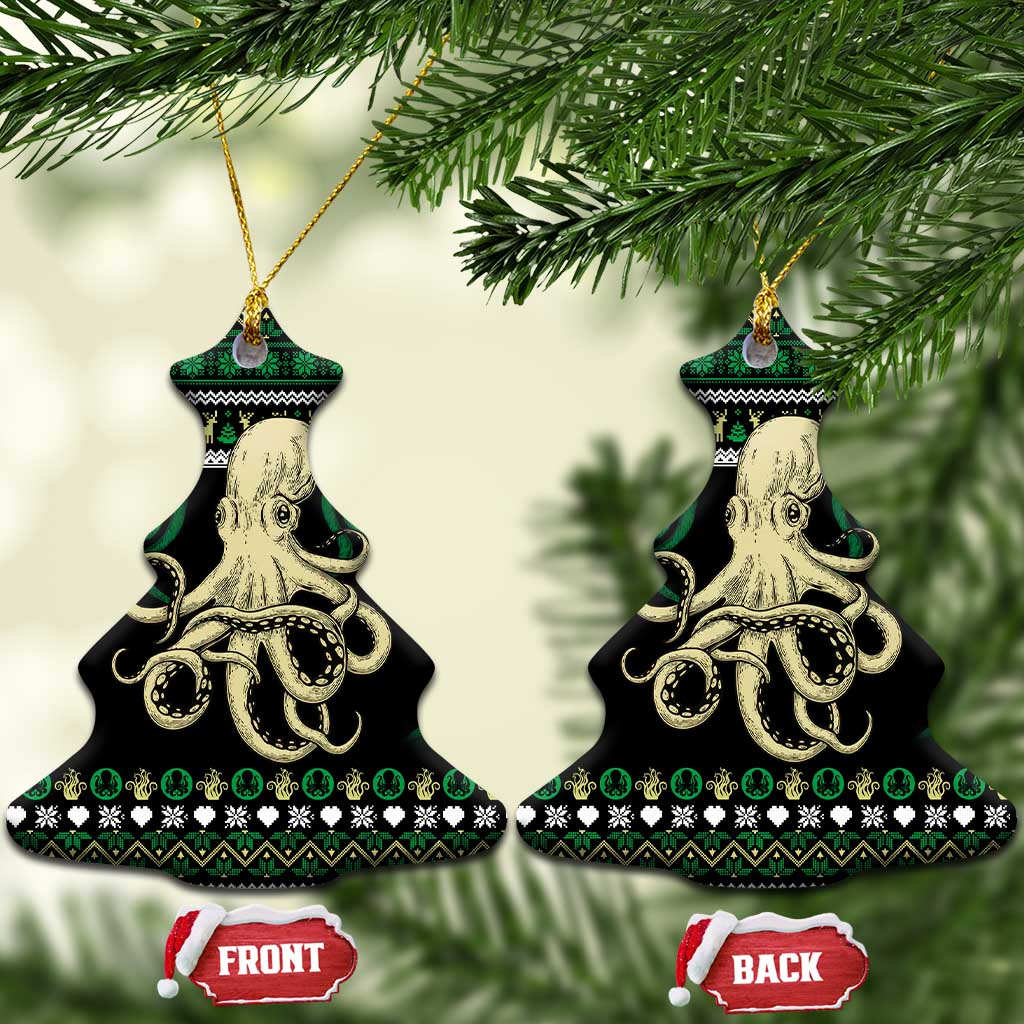 Octopus Cool Christmas Design Ceramic Ornament Xmas Holiday Patterns - Wonder Print Shop