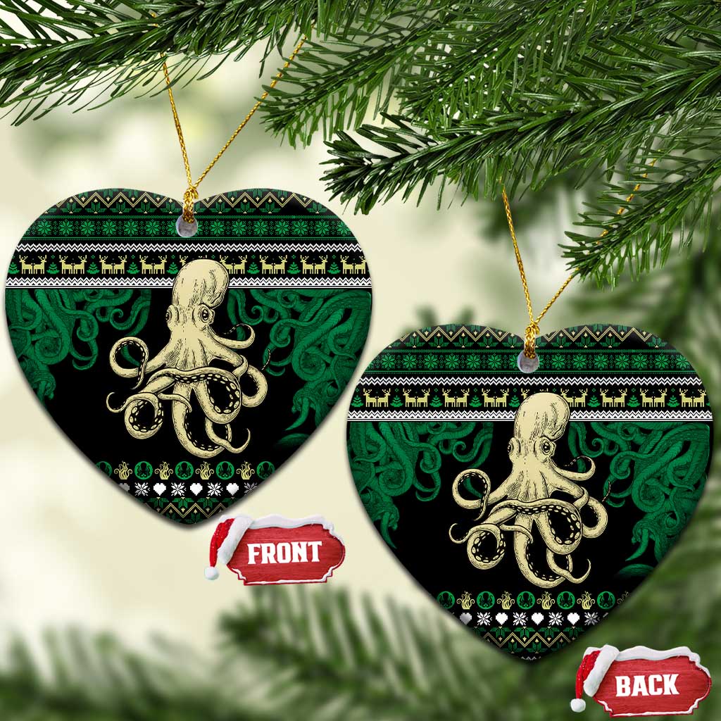 Octopus Cool Christmas Design Ceramic Ornament Xmas Holiday Patterns - Wonder Print Shop