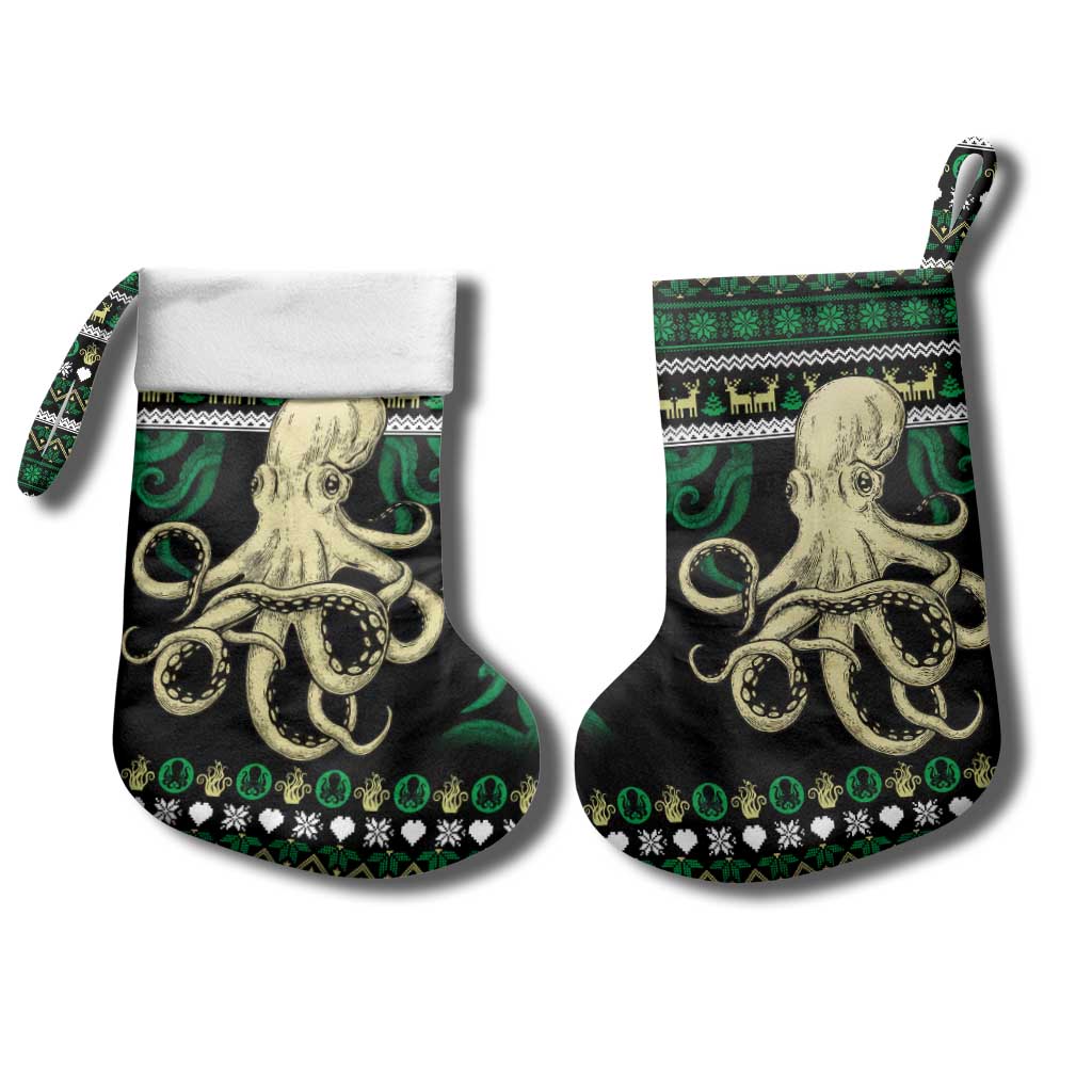 Octopus Cool Christmas Design Christmas Stocking Xmas Holiday Patterns - Wonder Print Shop