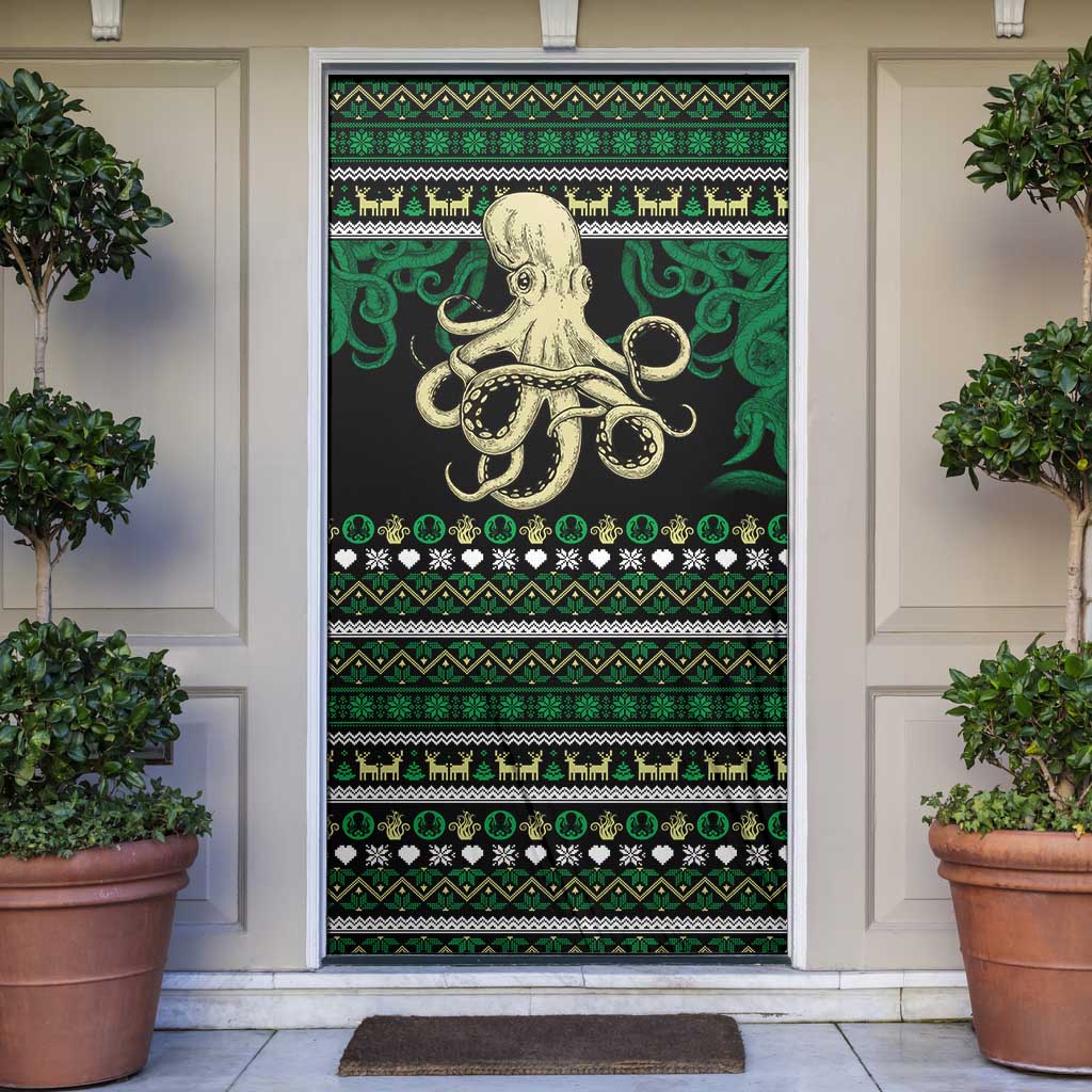 Octopus Cool Christmas Design Door Cover Xmas Holiday Patterns - Wonder Print Shop