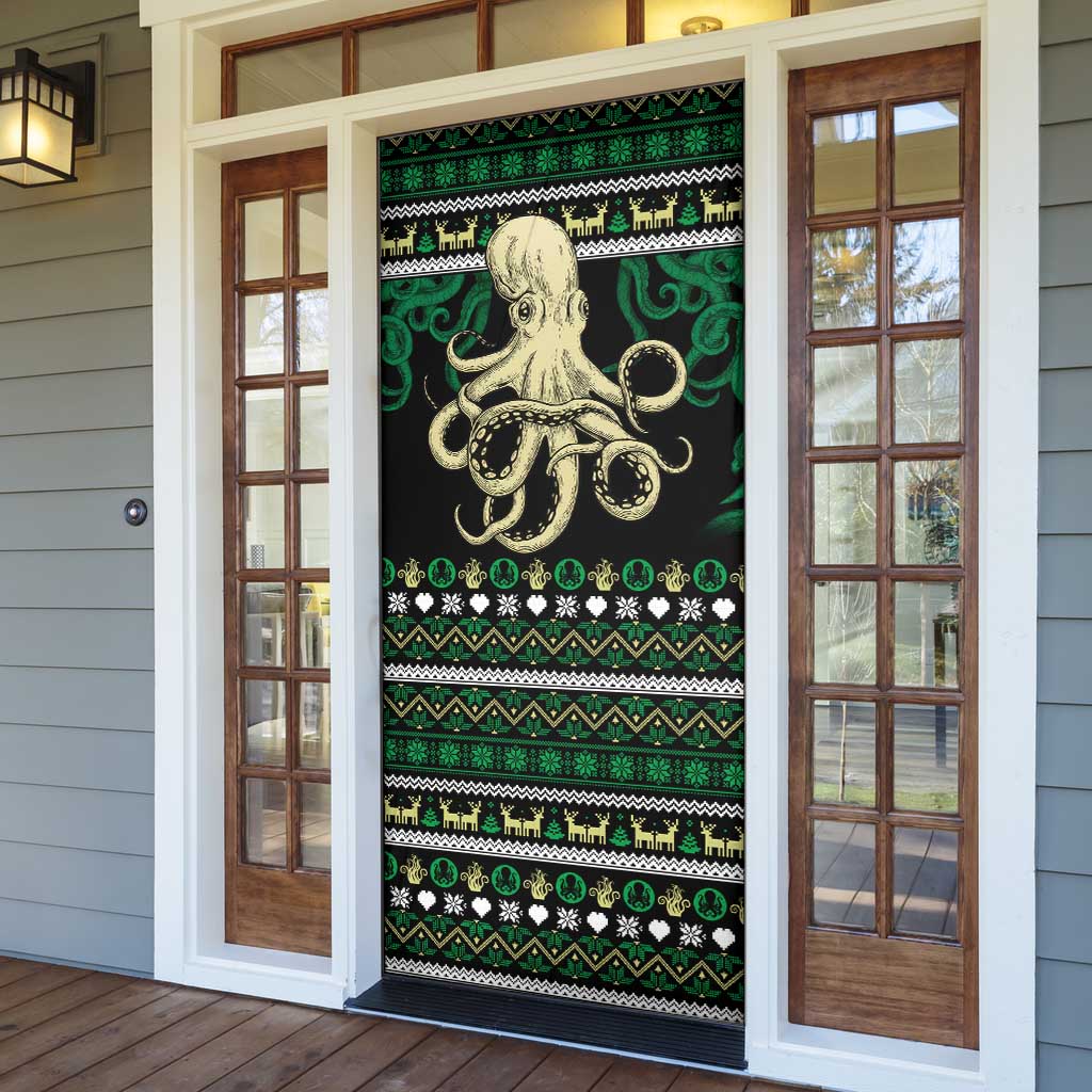 Octopus Cool Christmas Design Door Cover Xmas Holiday Patterns - Wonder Print Shop
