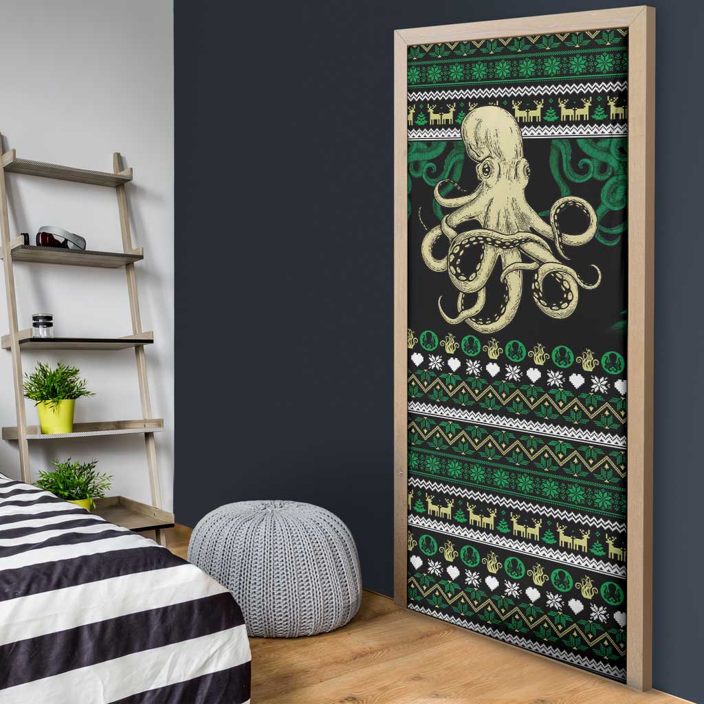 Octopus Cool Christmas Design Door Cover Xmas Holiday Patterns - Wonder Print Shop