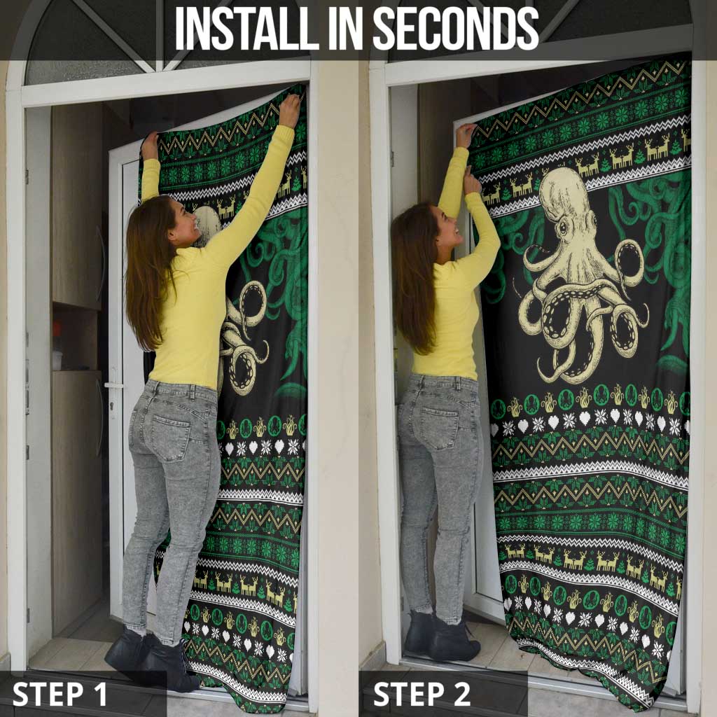 Octopus Cool Christmas Design Door Cover Xmas Holiday Patterns - Wonder Print Shop