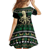 Octopus Cool Christmas Design Family Matching Off Shoulder Maxi Dress and Hawaiian Shirt Xmas Holiday Patterns - Wonder Print Shop