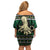Octopus Cool Christmas Design Family Matching Off Shoulder Short Dress and Hawaiian Shirt Xmas Holiday Patterns - Wonder Print Shop